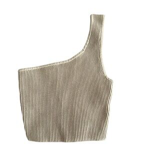 BABATON "SCULPT KNIT ONE-SHOULDER CROPPED TANK"